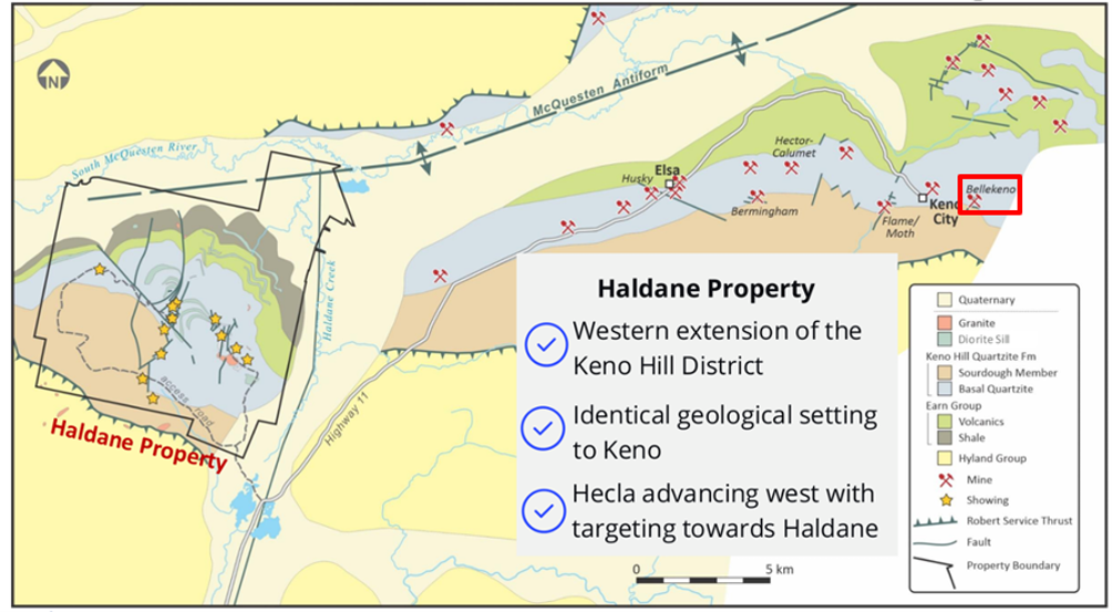 Figure 2: Simplified Regional Geology of the Keno Hill District from Silver North2