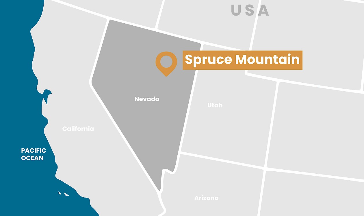 Spruce Mountain location map