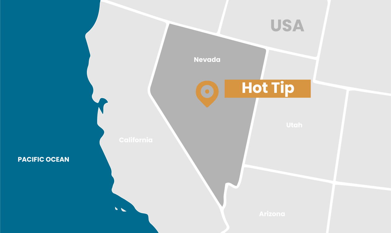 Hot Tip location map